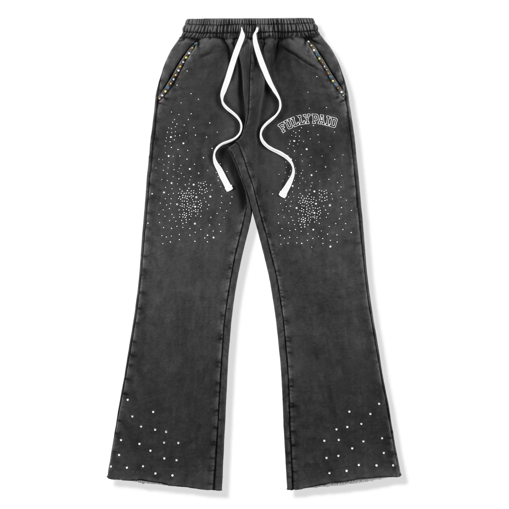 Fully Paid Black Wash Gem Sweatpants
